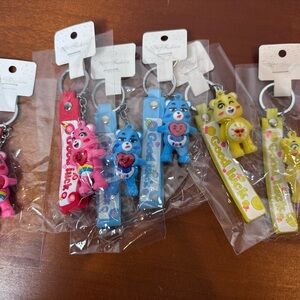 Fashion Colorful Bear Keychain Set